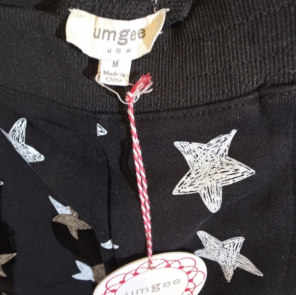 Umgee Black Star Pattern Joggers Women's Medium - Picture 2 of 4